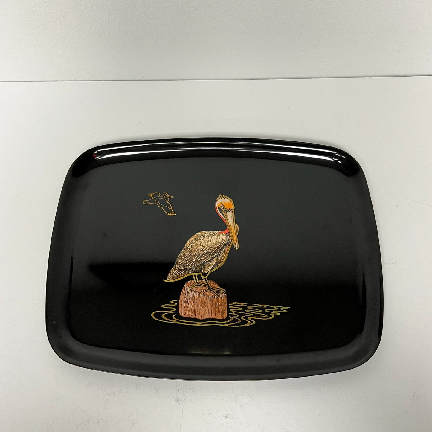 (26135) VIntage Medium Couroc Pelican Tray
