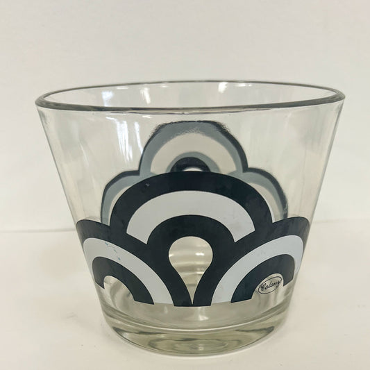 (20264) Retro Colony Black & White Flower Ice Bucket