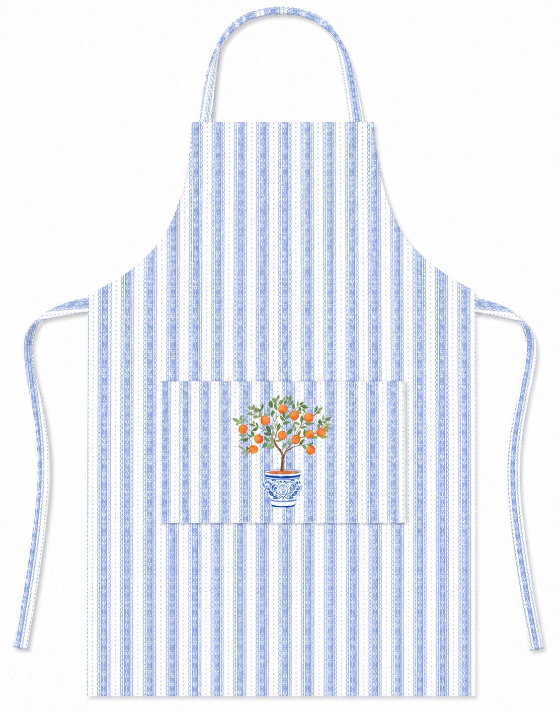 (27298) Topiary Apron Ocean Blue