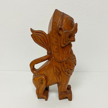 (22389) Single Wooden Thai Foo Dog