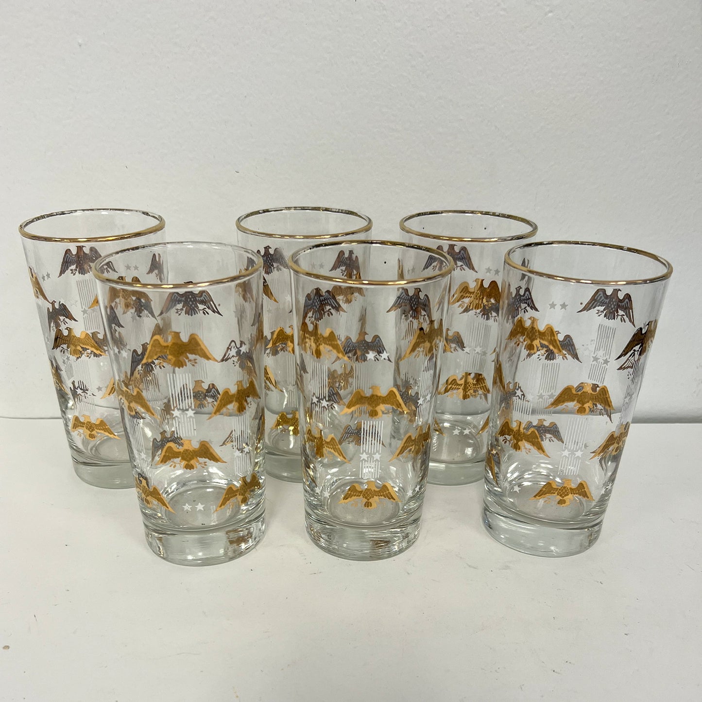 (22056) Set of Six American Eagle Tumblers