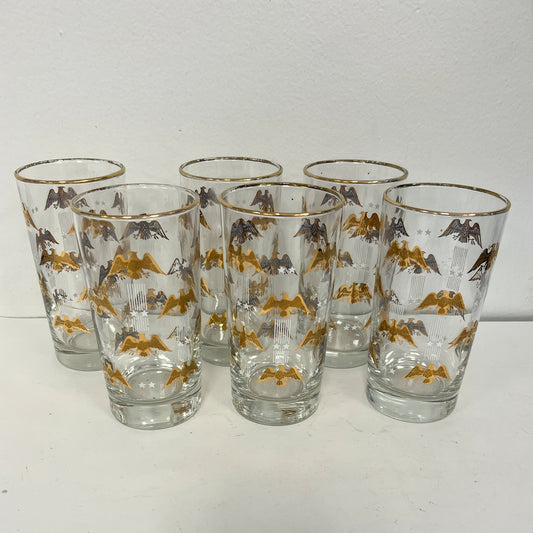 (22056) Set of Six American Eagle Tumblers