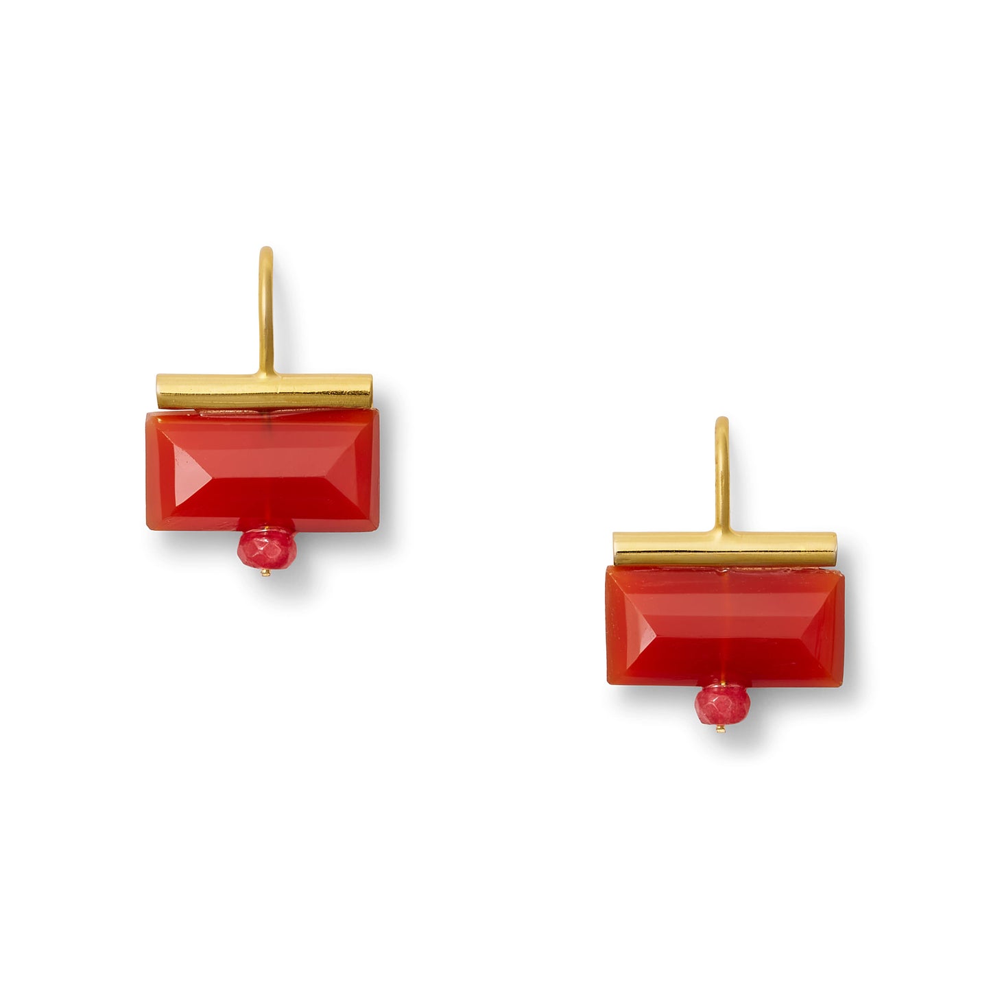 (27064) Carnelian Tile Earring