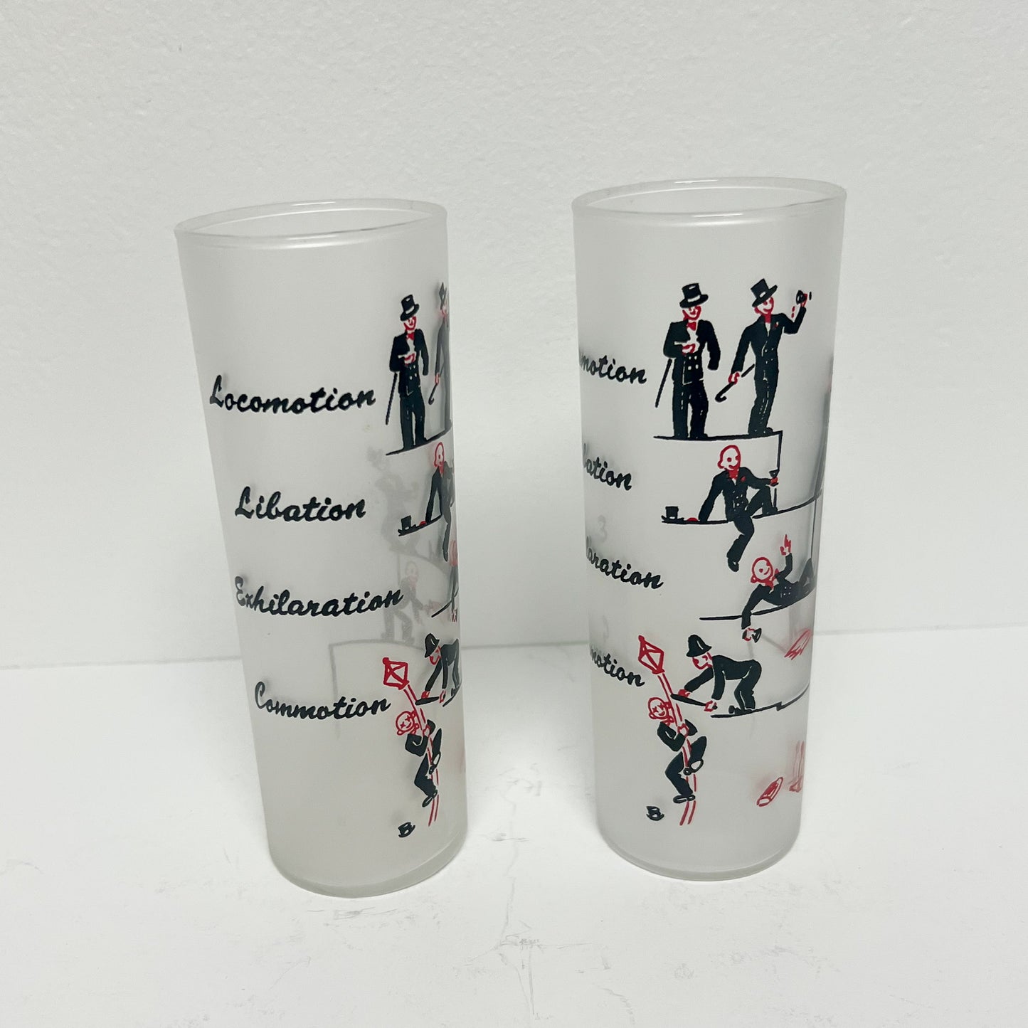 (24976) Set of Six Federal Commotion Collins Glasses