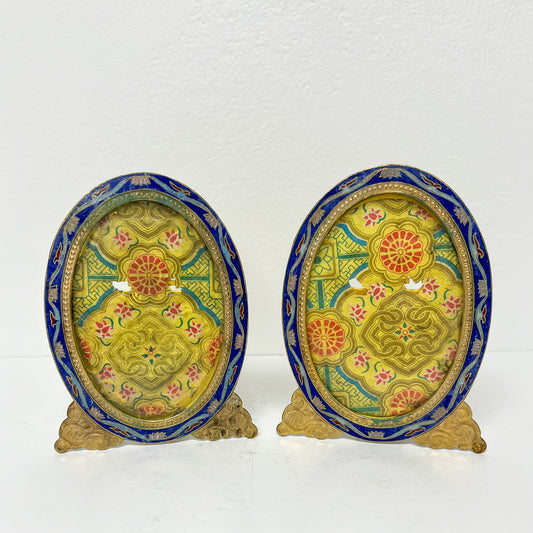 (25752) Pair of Vintage Cloisonne Frames
