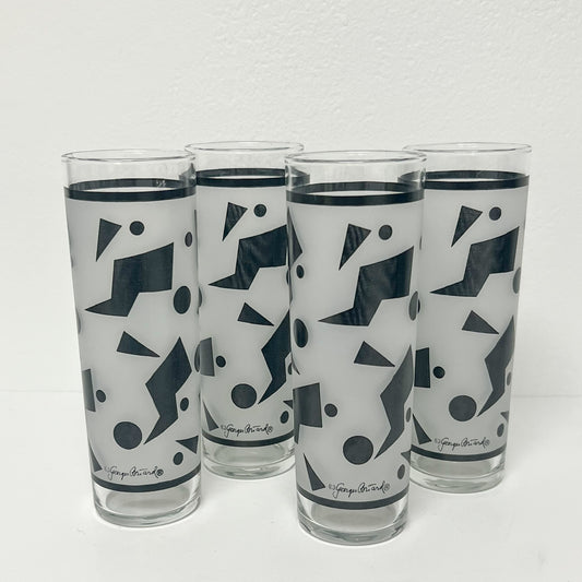 (26148) Set of Four Georges Briard Jazz Collins Glasses