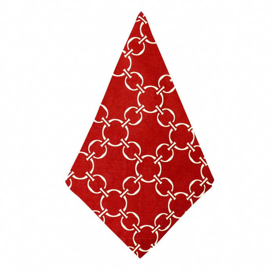(24098) Scarlet Red Set of Four Cloth Dinner Napkins
