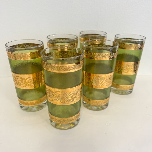(20851) Set of Six Culver Striped Tumblers