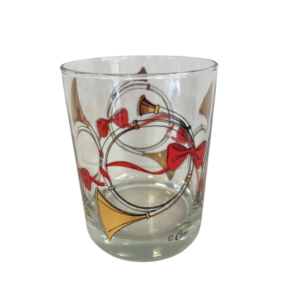 (21962) Set of Cera Gold Horn Rocks Glasses