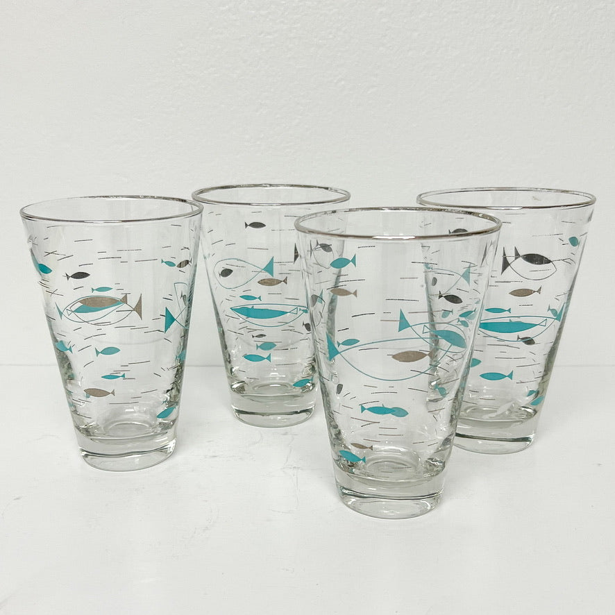 (25837) Set of Four Atomic Fish Tumblers