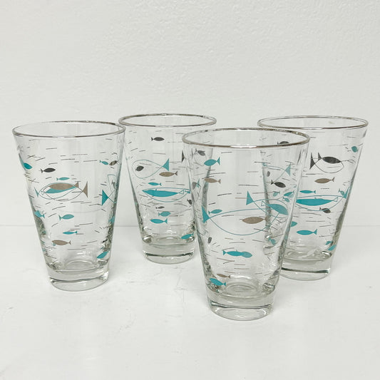 (25837) Set of Four Atomic Fish Tumblers