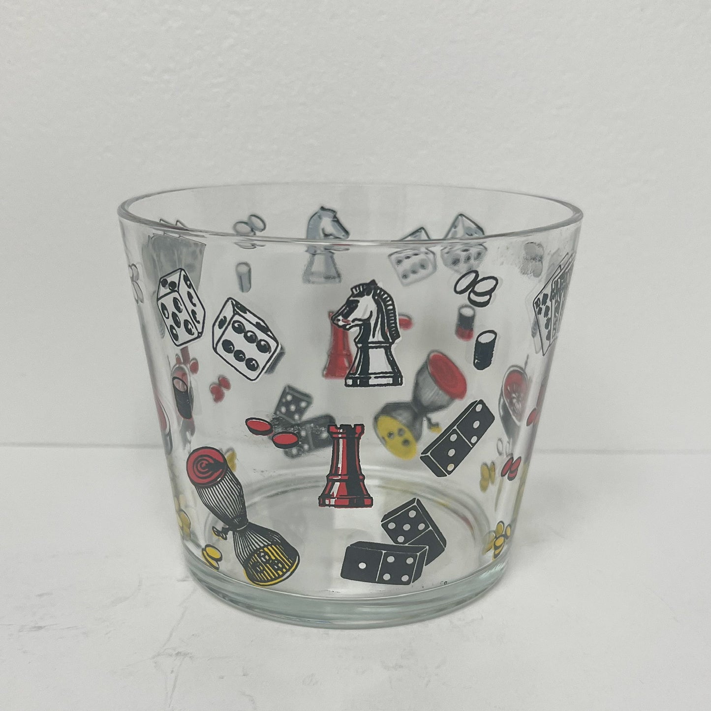 (25706) Hazel Atlas Casino Ice Bucket and Six Glasses