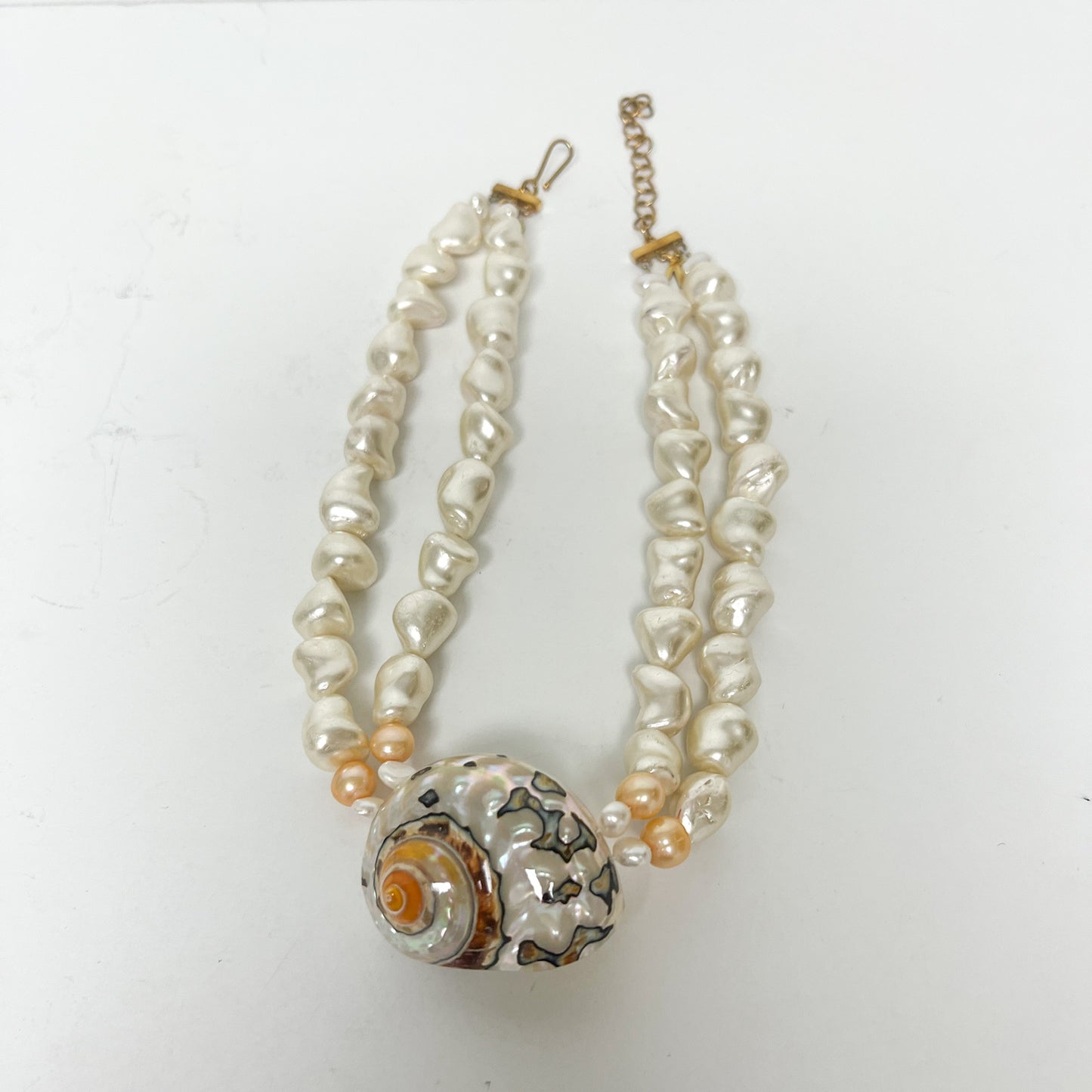 (24895) Chatham Double Strand Mother of Pearl Necklace Blonde