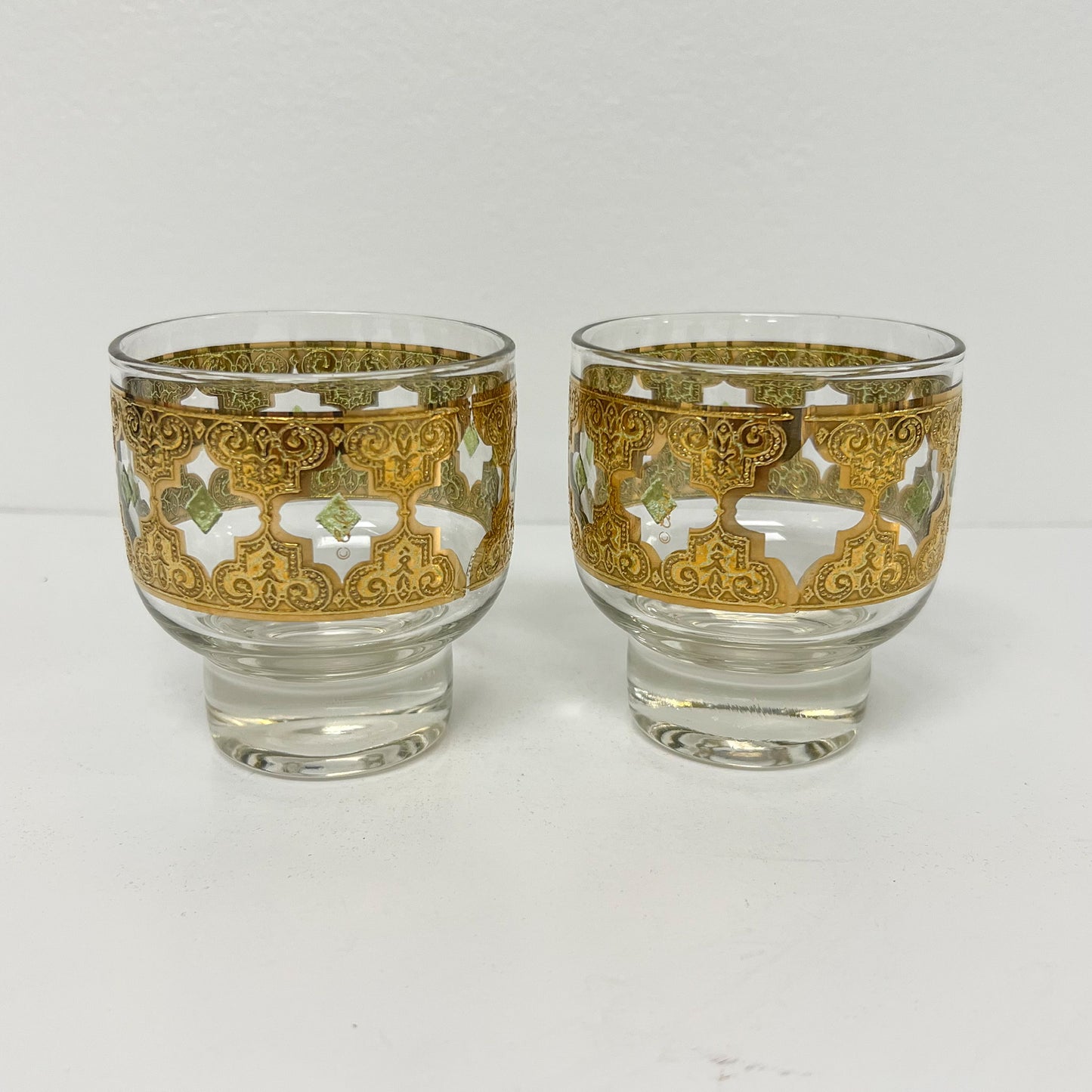 (26050) Set of Twelve Culver Valencia Footed Glasses