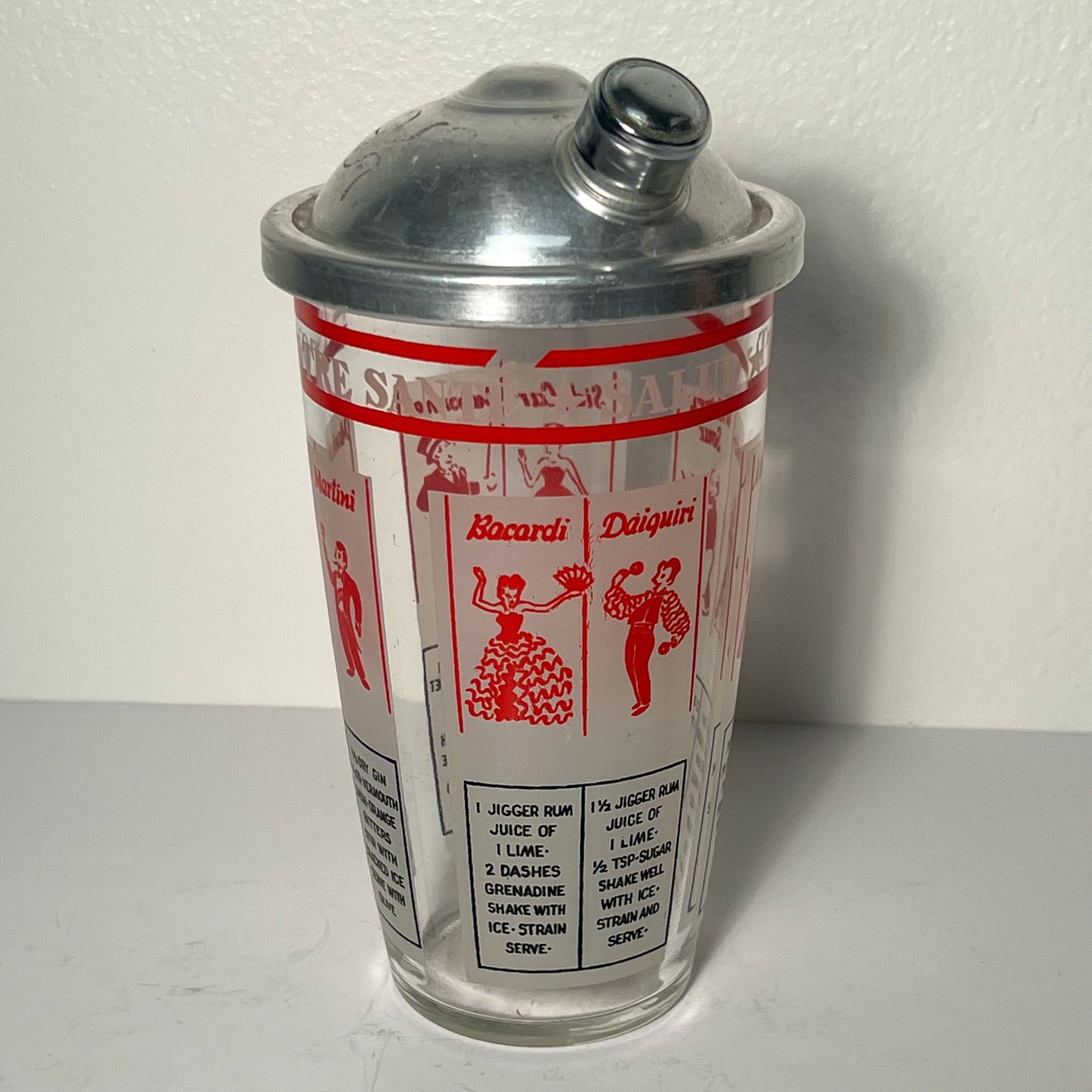 (23736) To Your Health Midcentury Cocktail Shaker