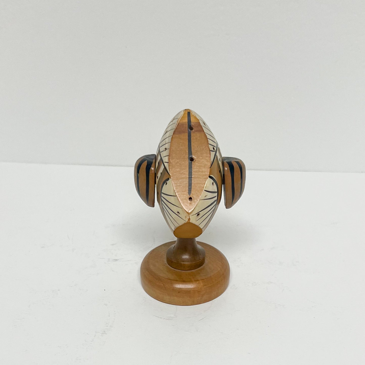 (24957) Vintage Wooden Fish Cocktail Pick Holder