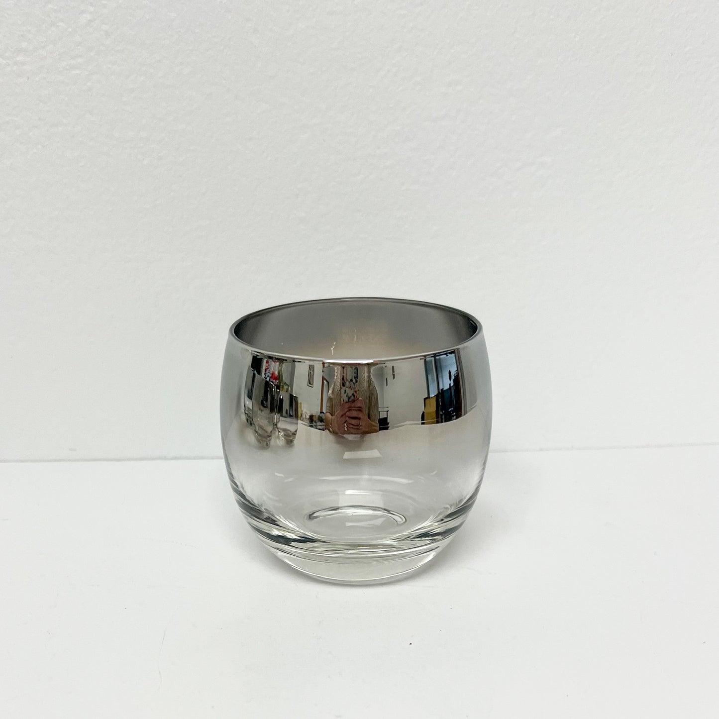 (26284) Set of Five Silver Fade Midcentury Roly Poly Glasses