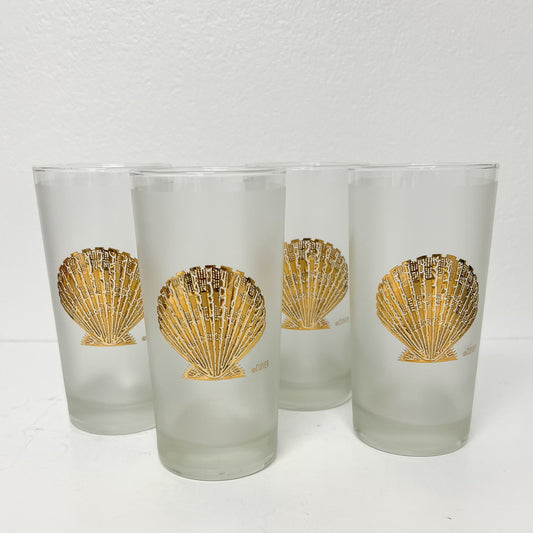 (26450) Set of Four Vintage Culver Shell Tumblers