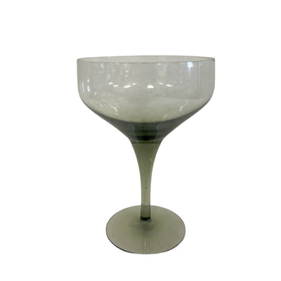 (22102) Set of Six Midcentury Modern Smoky Coupes