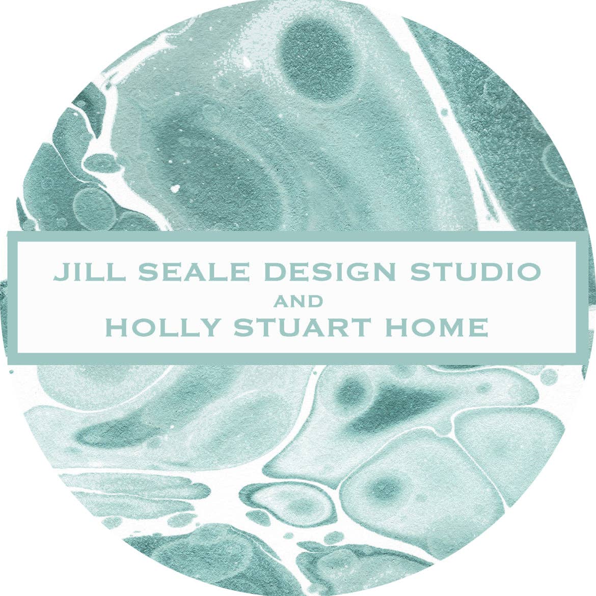 (25967) Set of Four Jill Seale Marble Teal Coasters