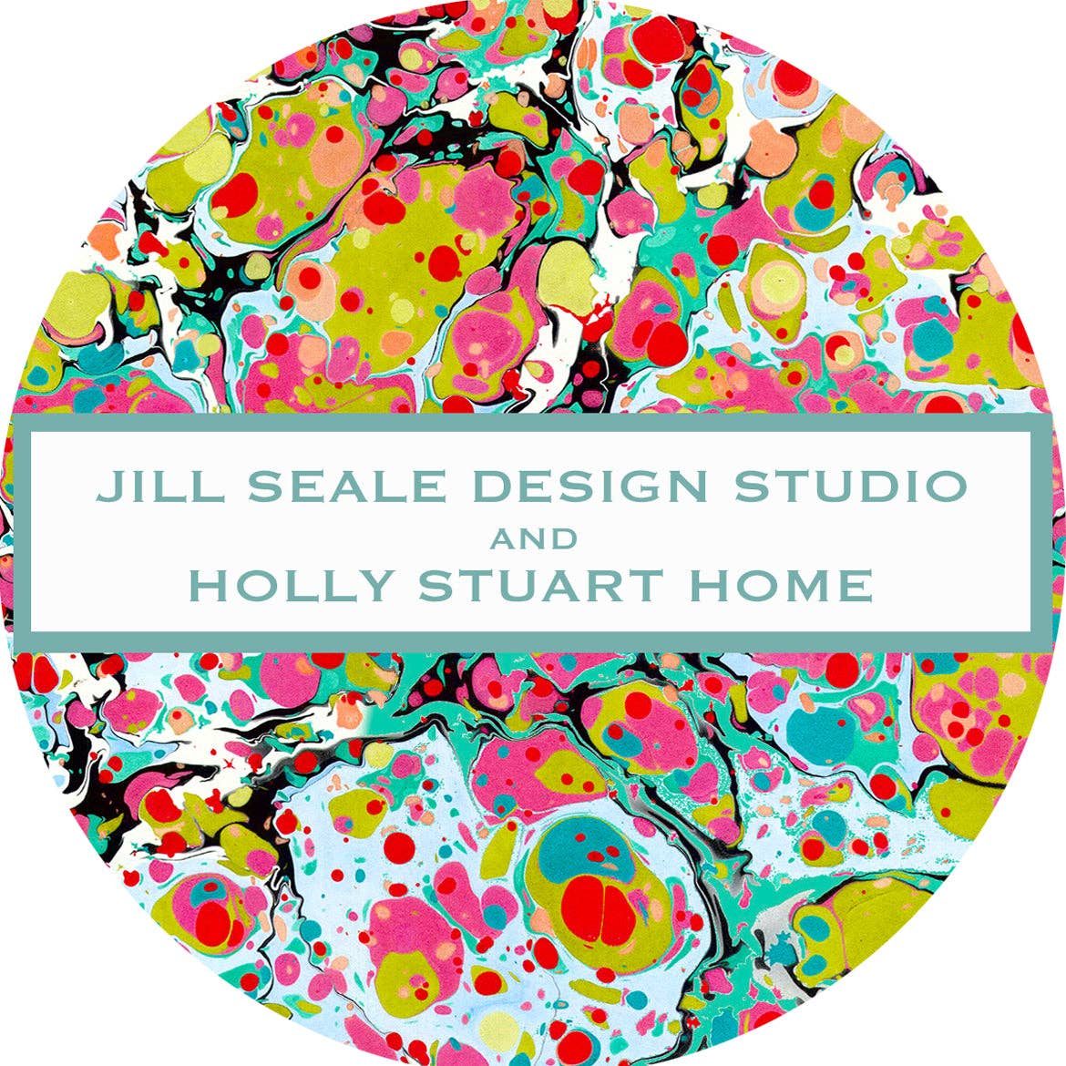 (24435) Set of Four Jill Seale Marble Coasters--Four Color Options