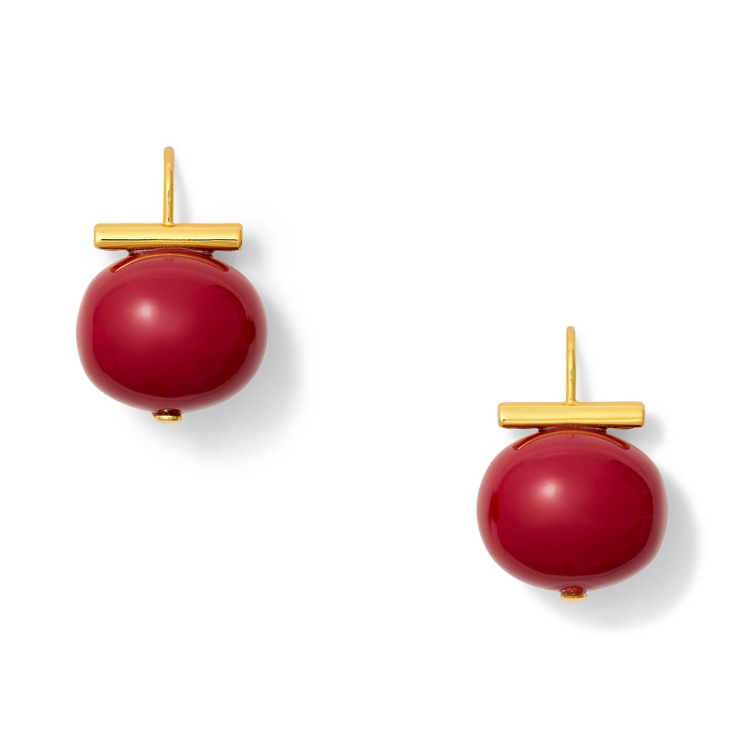 (27068) Statement Making Claret Pebble Pearl Earrings