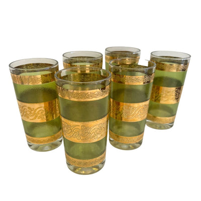 (20851) Set of Six Culver Striped Tumblers