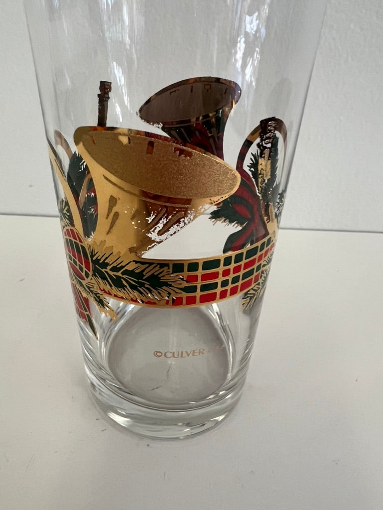 (20858) Set of Eight Culver Holiday Horn Tumblers