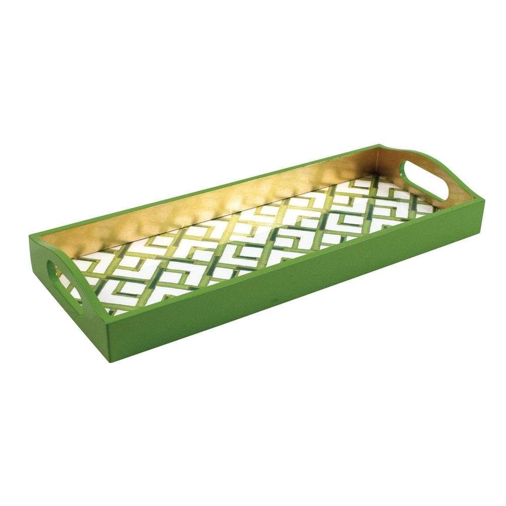 (16610) Caspari Bamboo Green Tray