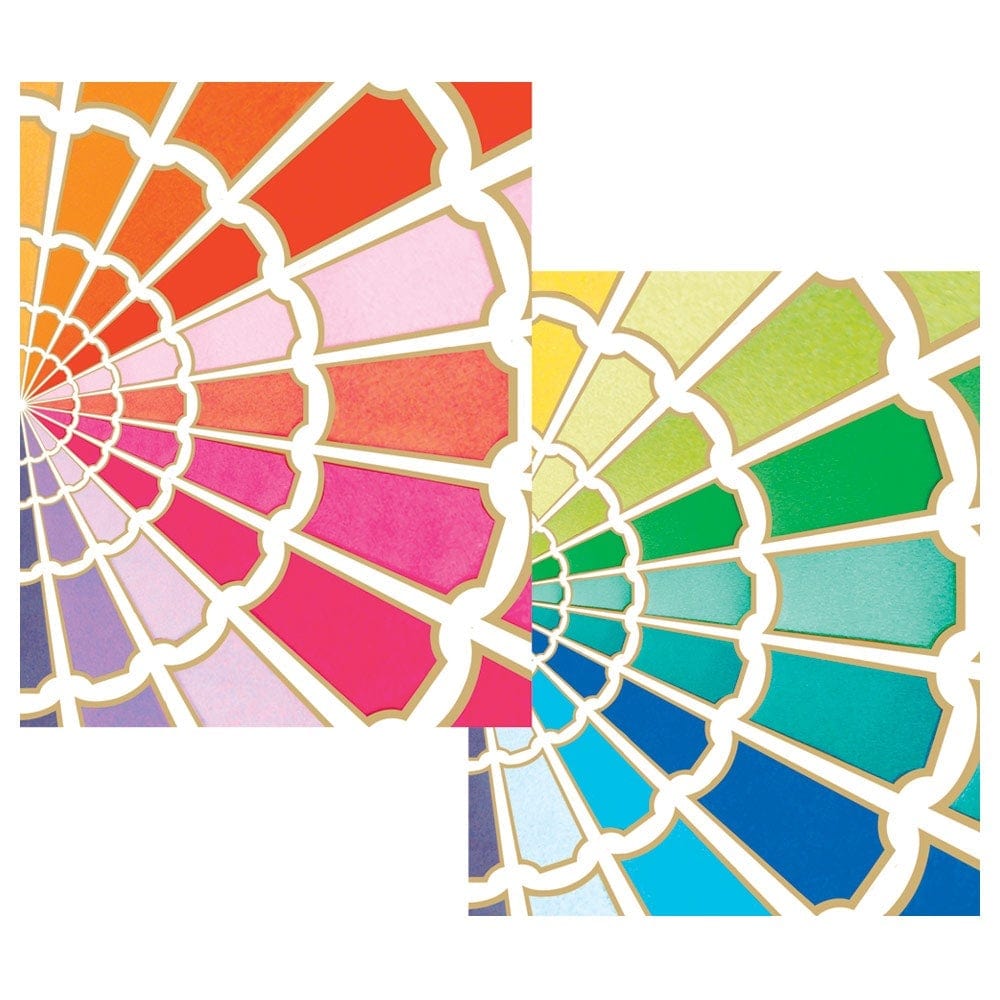 (20660) Color Wheel Foil Asst Notecards