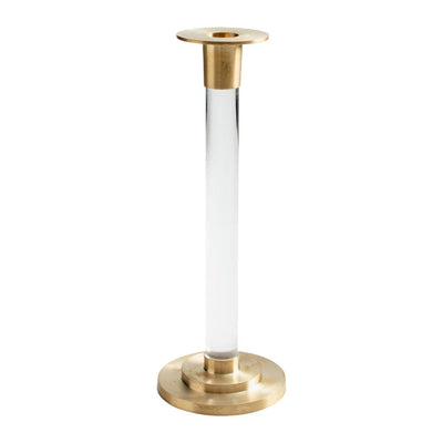 (21299) Large Acrylic and Brass Candlestick