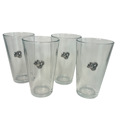 (19748) Raleigh Cocktail Company Exclusive Set Of Four Pint Glasses With Ram